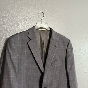 Burberry London Plaid Sports Coat 100% Wool Size 44